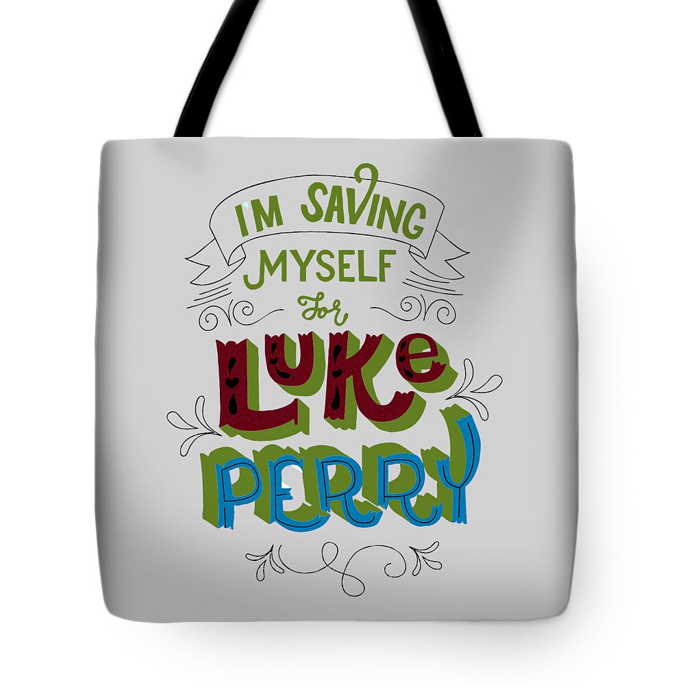   90210 Tote Bag featuring the digital art Luke Perry #3 by Sari Widya