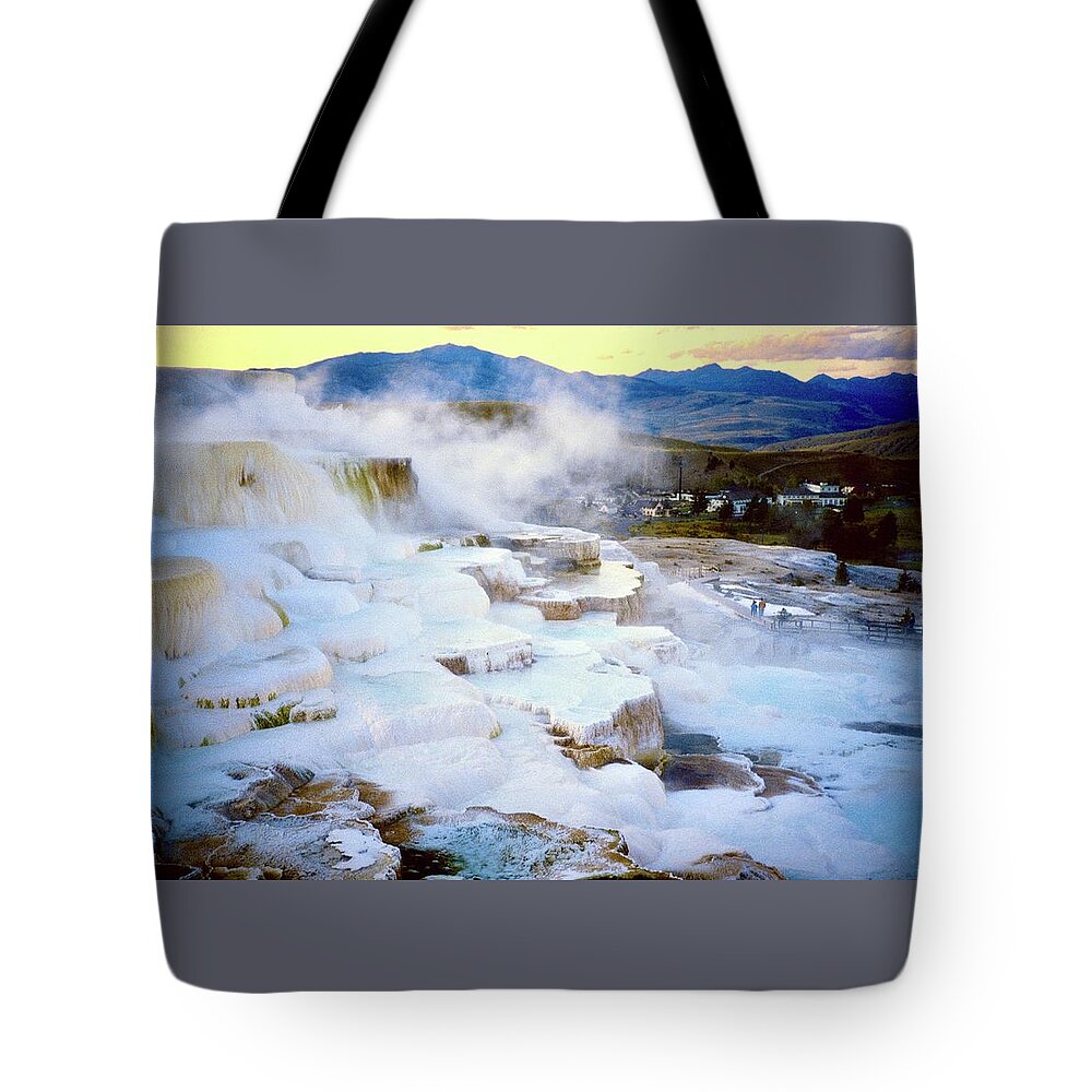  Tote Bag featuring the photograph Mammoth Terraces by Gordon James