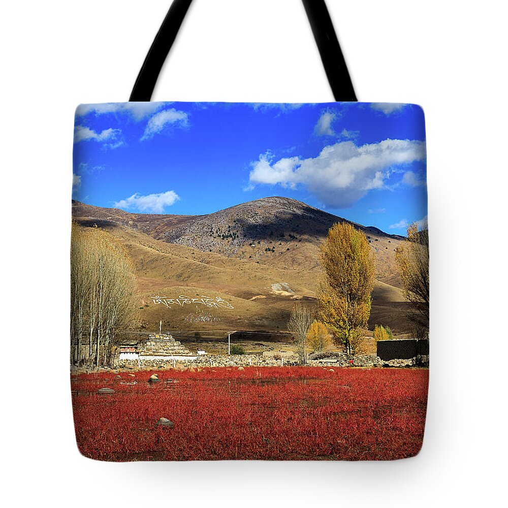 Autumn Tote Bag featuring the photograph Red Grass Beach #3 by Jason KS Leung