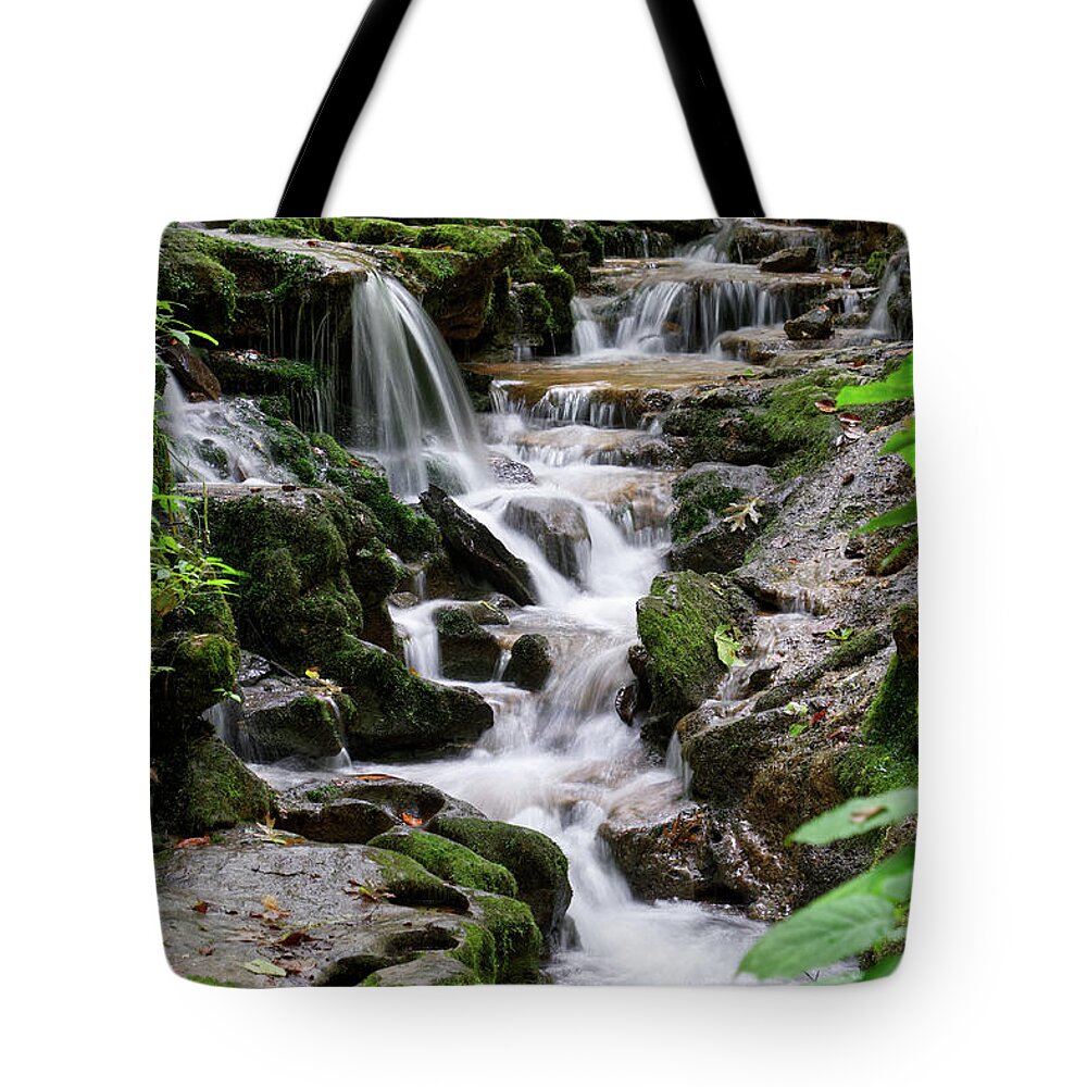 Water Tote Bag featuring the photograph Running Water by Phil Perkins