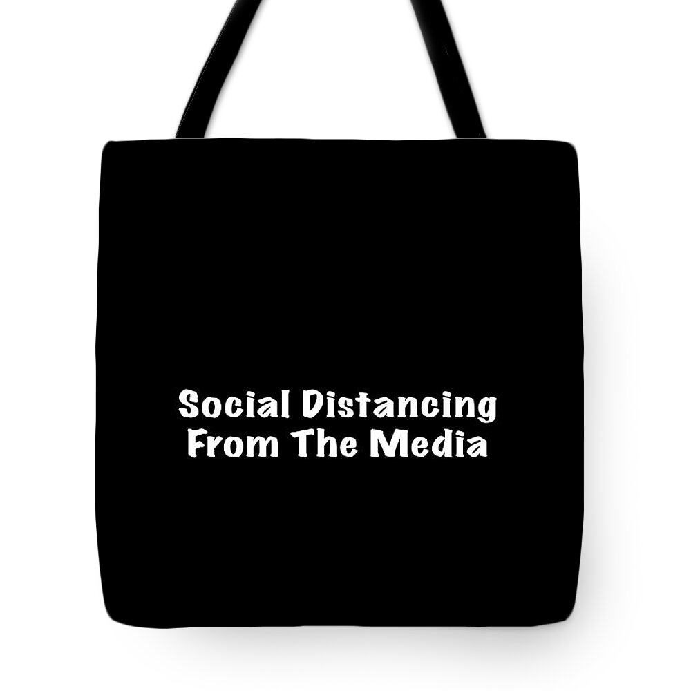 Social Distancing Tote Bag featuring the photograph Social Distancing from the Media #3 by Mark Stout