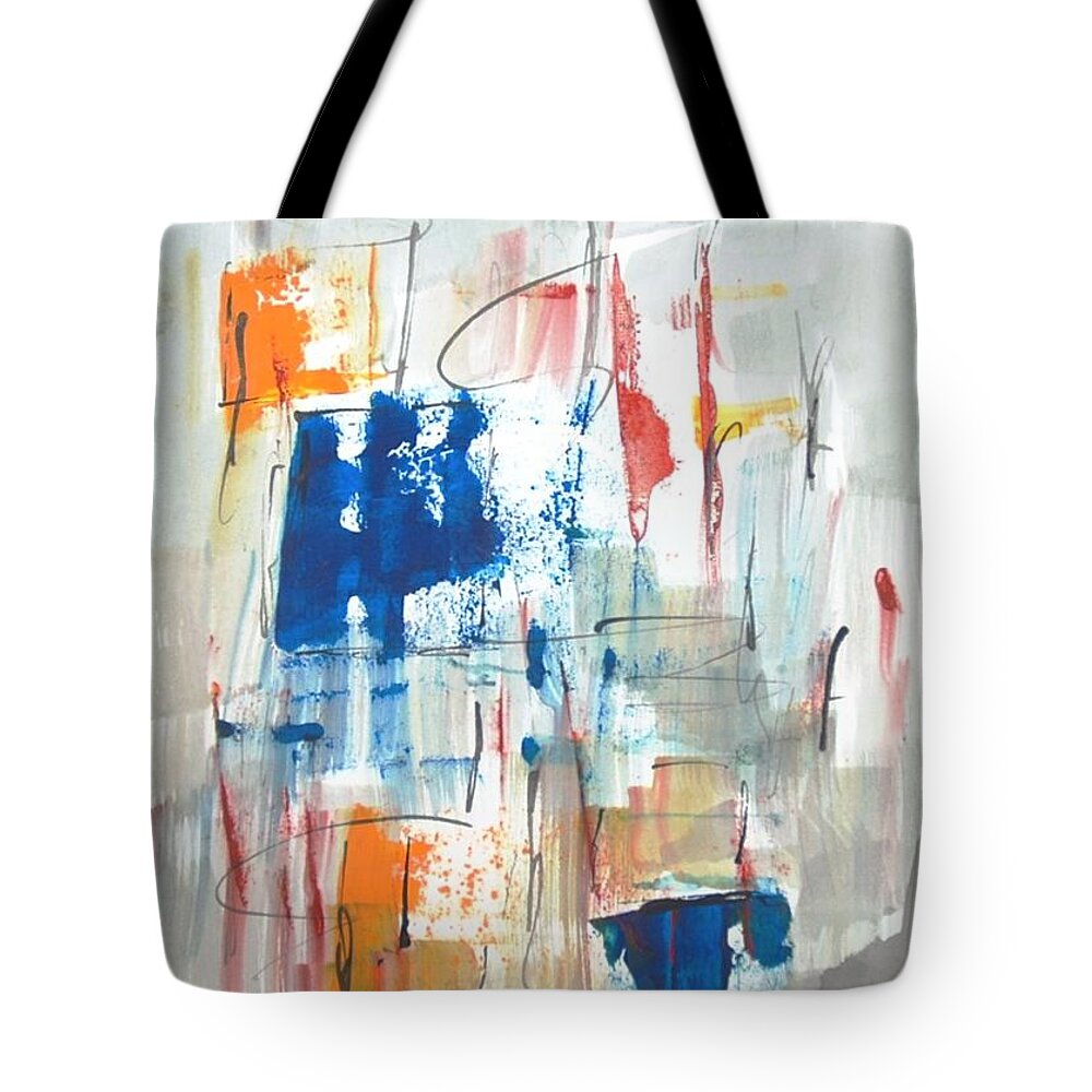  Tote Bag featuring the painting Stillness and Motion #2 by Dick Richards