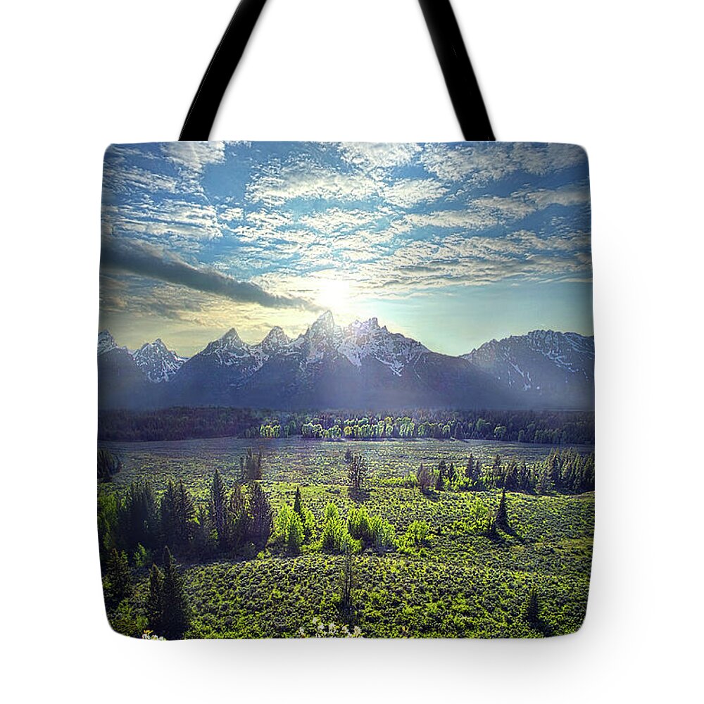 Light Tote Bag featuring the photograph The Grand Tetons #4 by Phil Koch