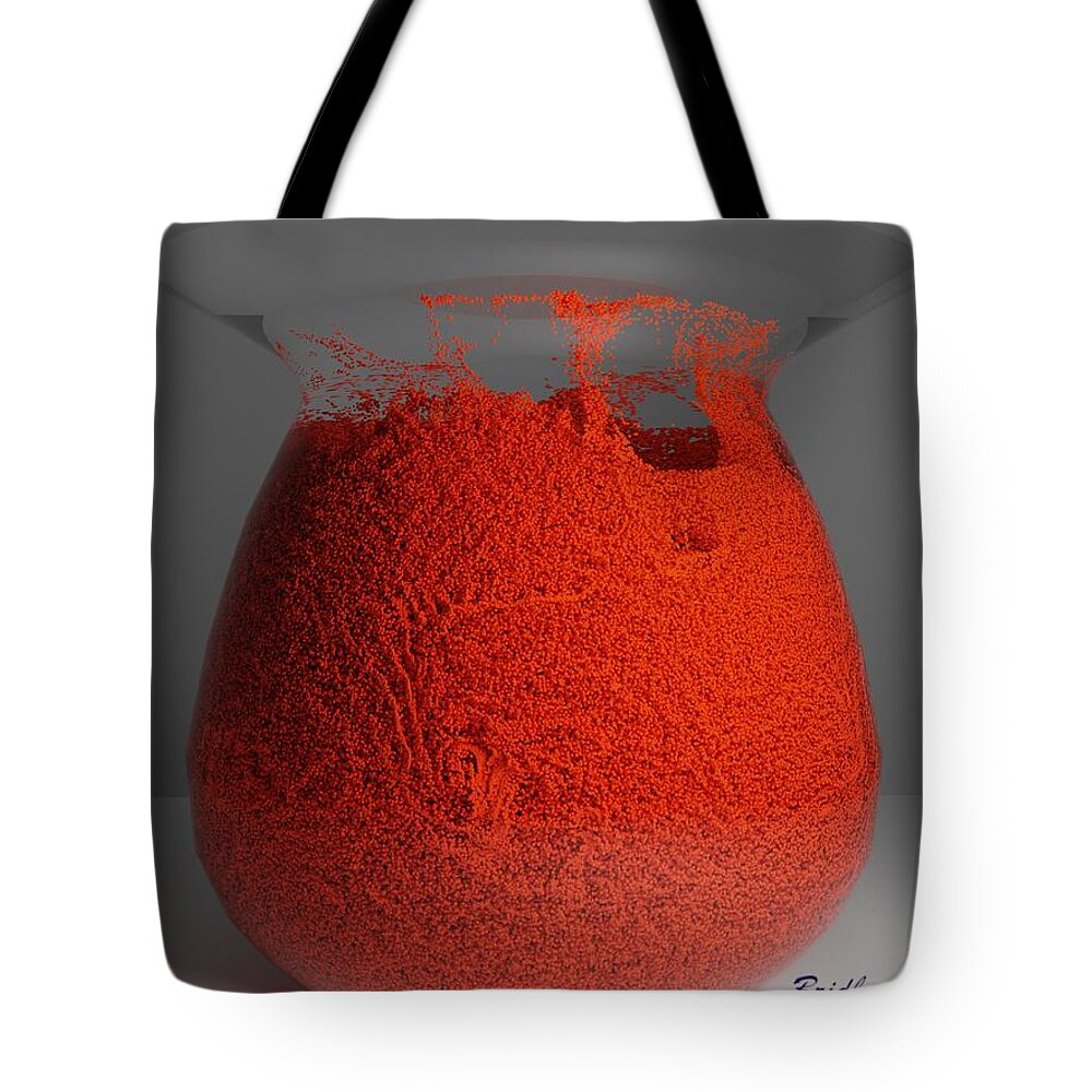 Nft Tote Bag featuring the digital art 301 Vase Waves 2 by David Bridburg