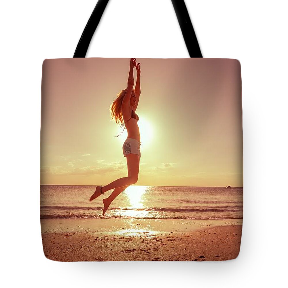 Athletic Tote Bag featuring the photograph 3065 Elisa Naples Beach Florida by Amyn Nasser
