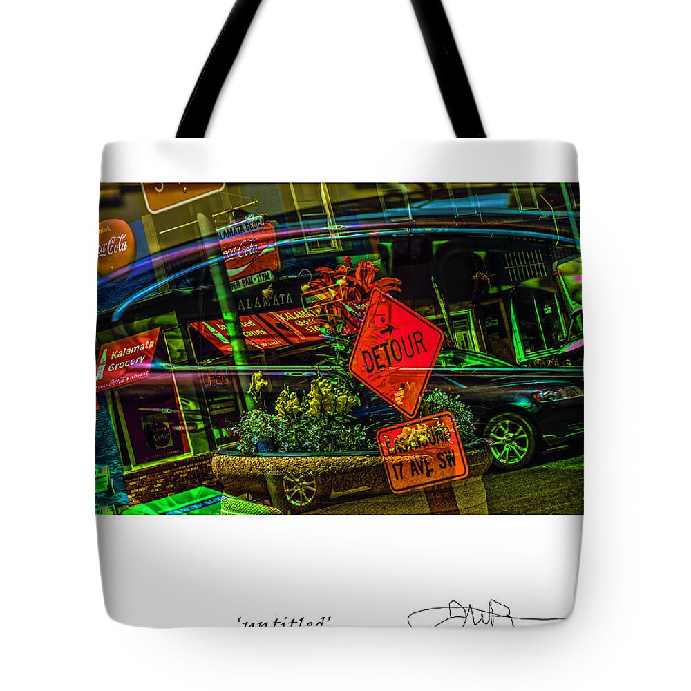 Signed Limited Edition Of 10 Tote Bag featuring the digital art 36 by Jerald Blackstock