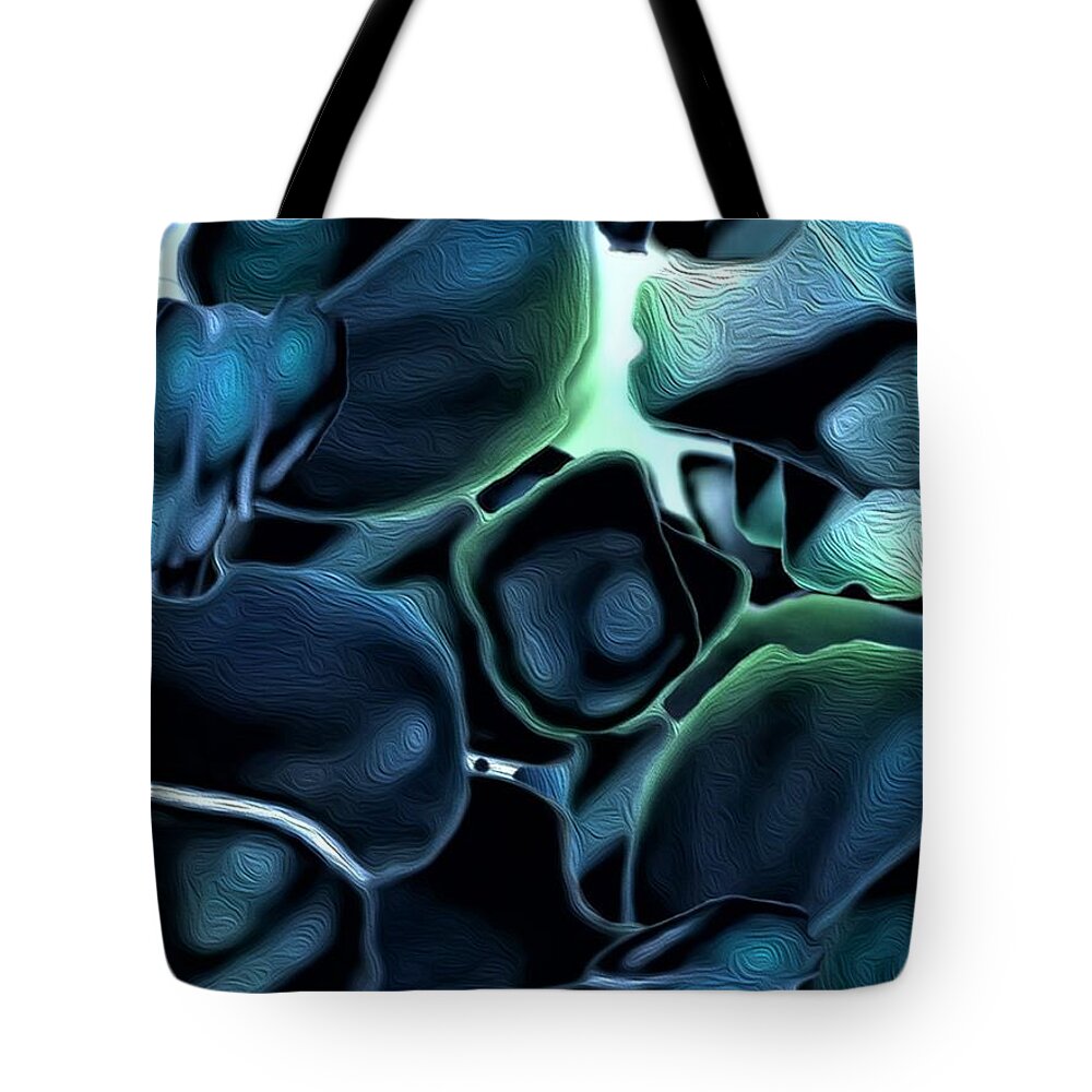 Abstract Art Tote Bag featuring the digital art Hive #5 by Aldane Wynter