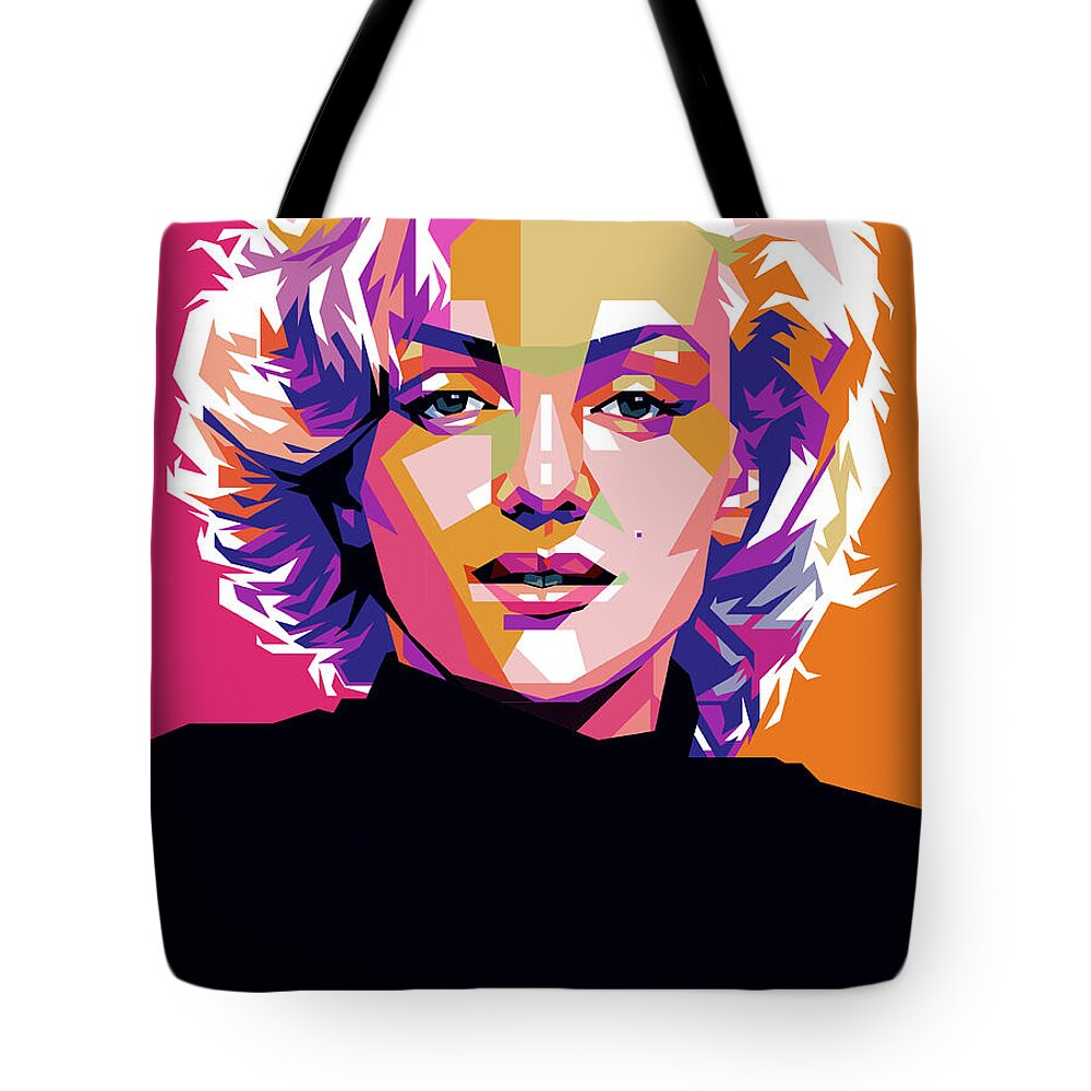 Marilyn Tote Bag featuring the painting Marilyn Monroe by Stars on Art