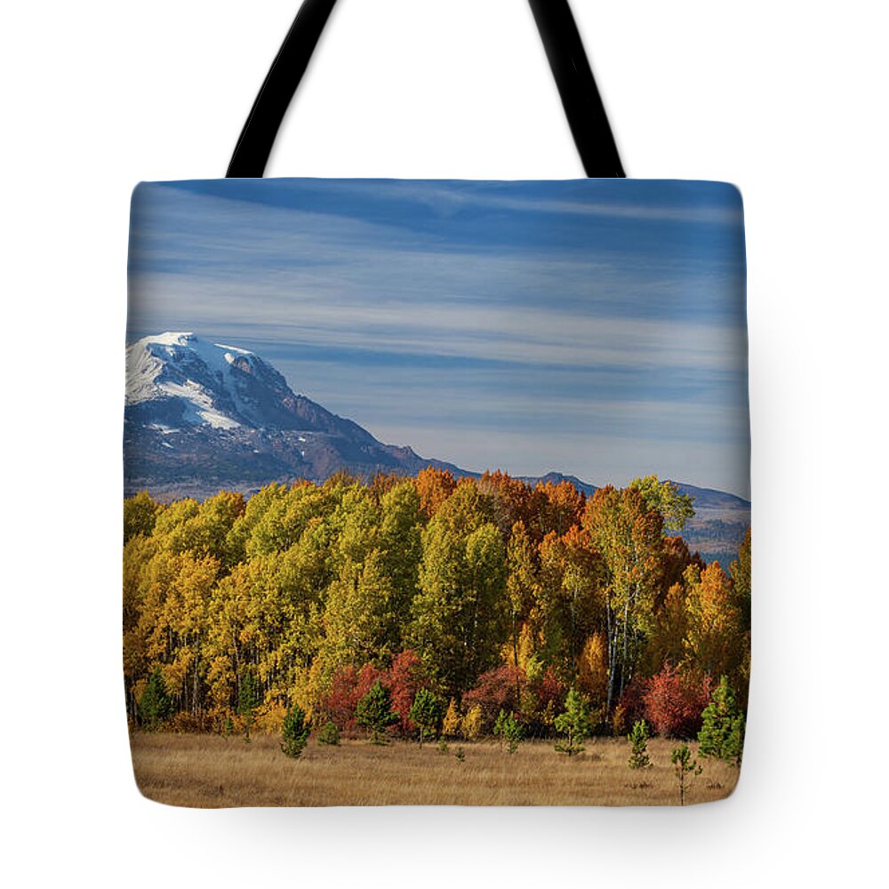 Washington Tote Bag featuring the photograph Mt. Adams in Fall by Patrick Campbell