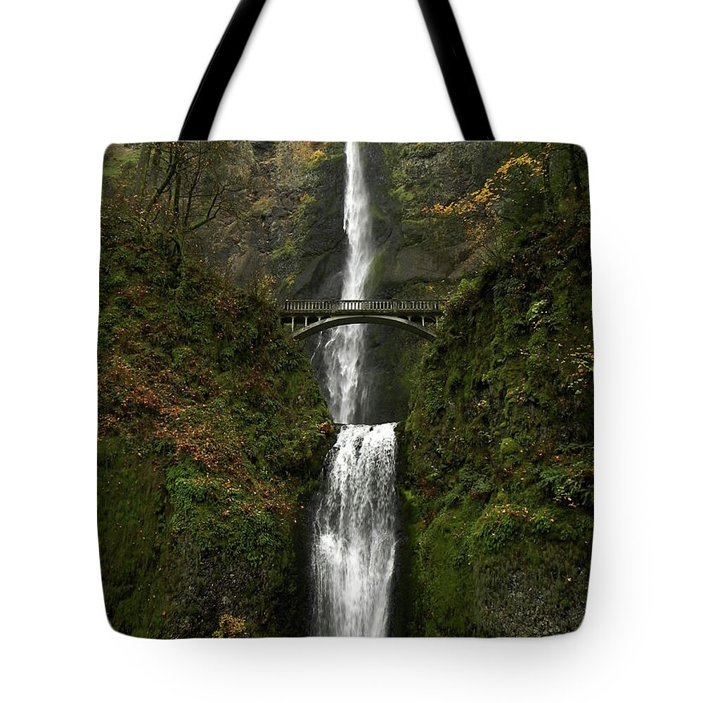 Oregon Tote Bag featuring the photograph Multnomah Falls #4 by Whispering Peaks Photography