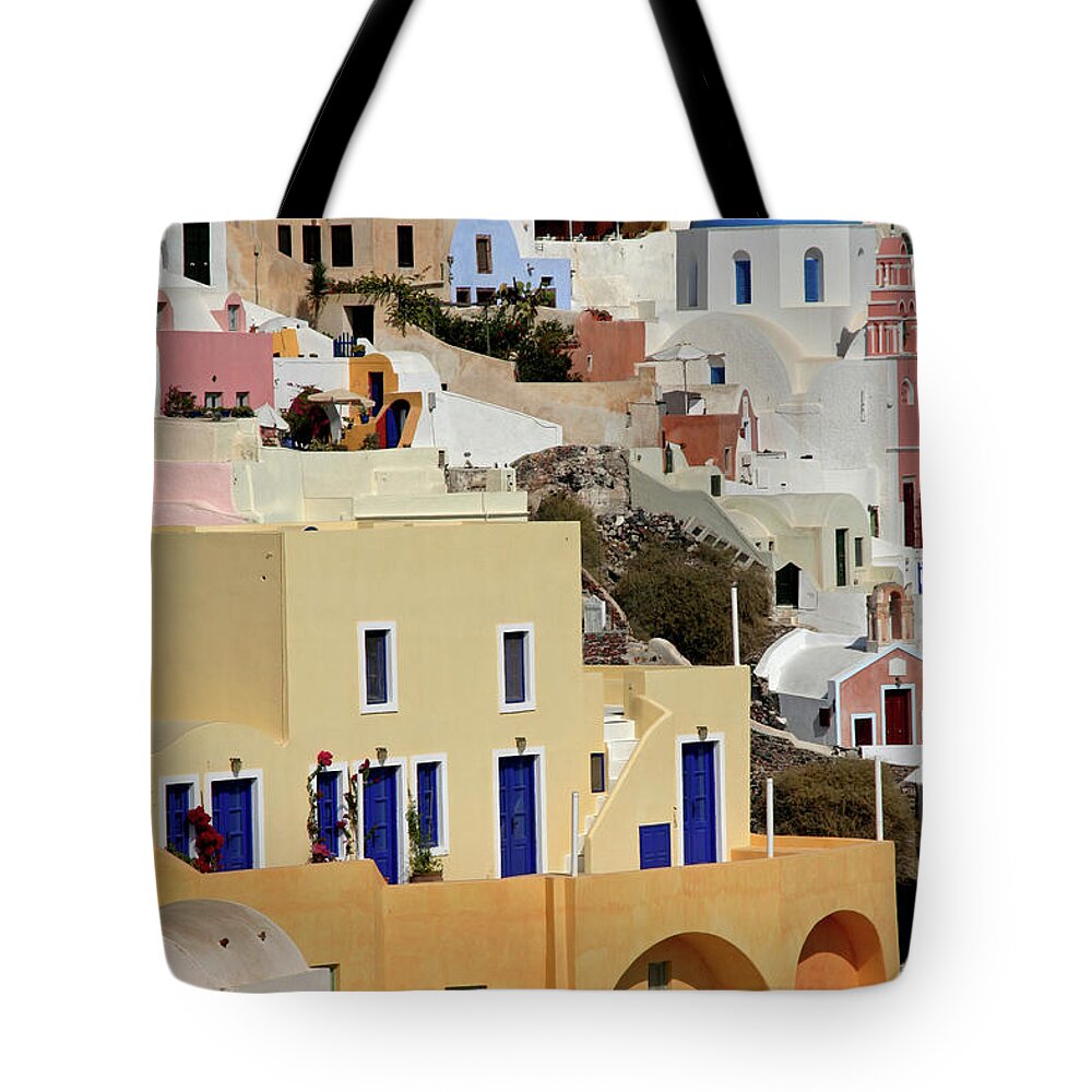 Oia Tote Bag featuring the photograph Oia - Santorini, Greece #4 by Richard Krebs
