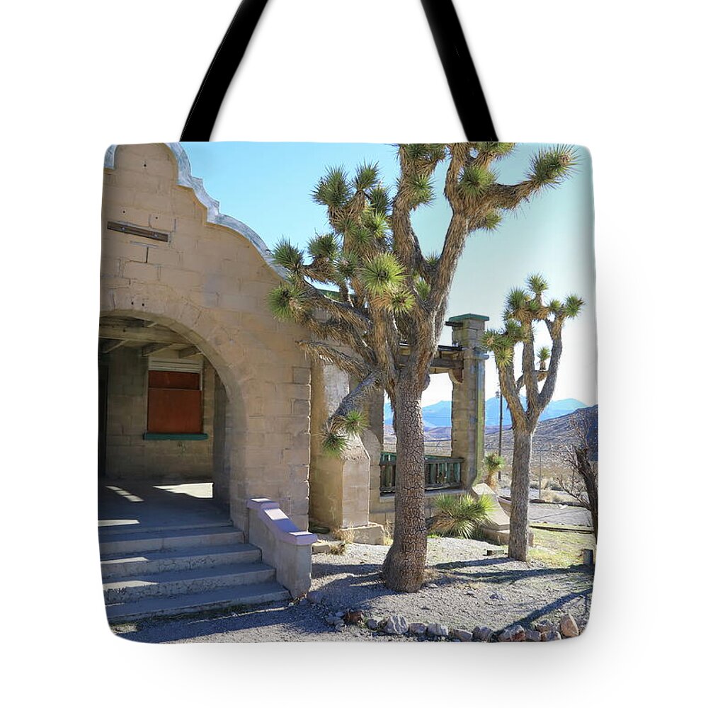 Rhyolite Tote Bag featuring the photograph Rhyolite Ghost Town #4 by Jonathan Babon