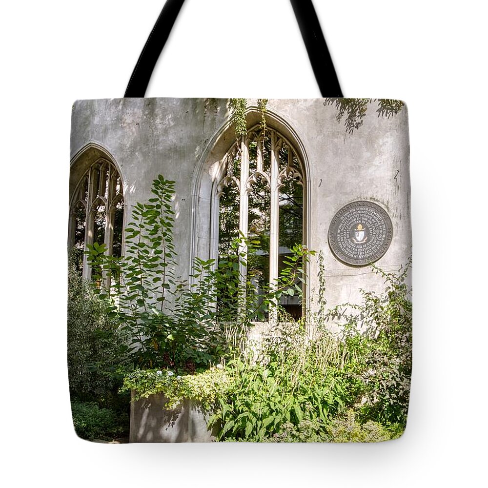 Church Tote Bag featuring the photograph St Dunstan In The East #5 by Raymond Hill