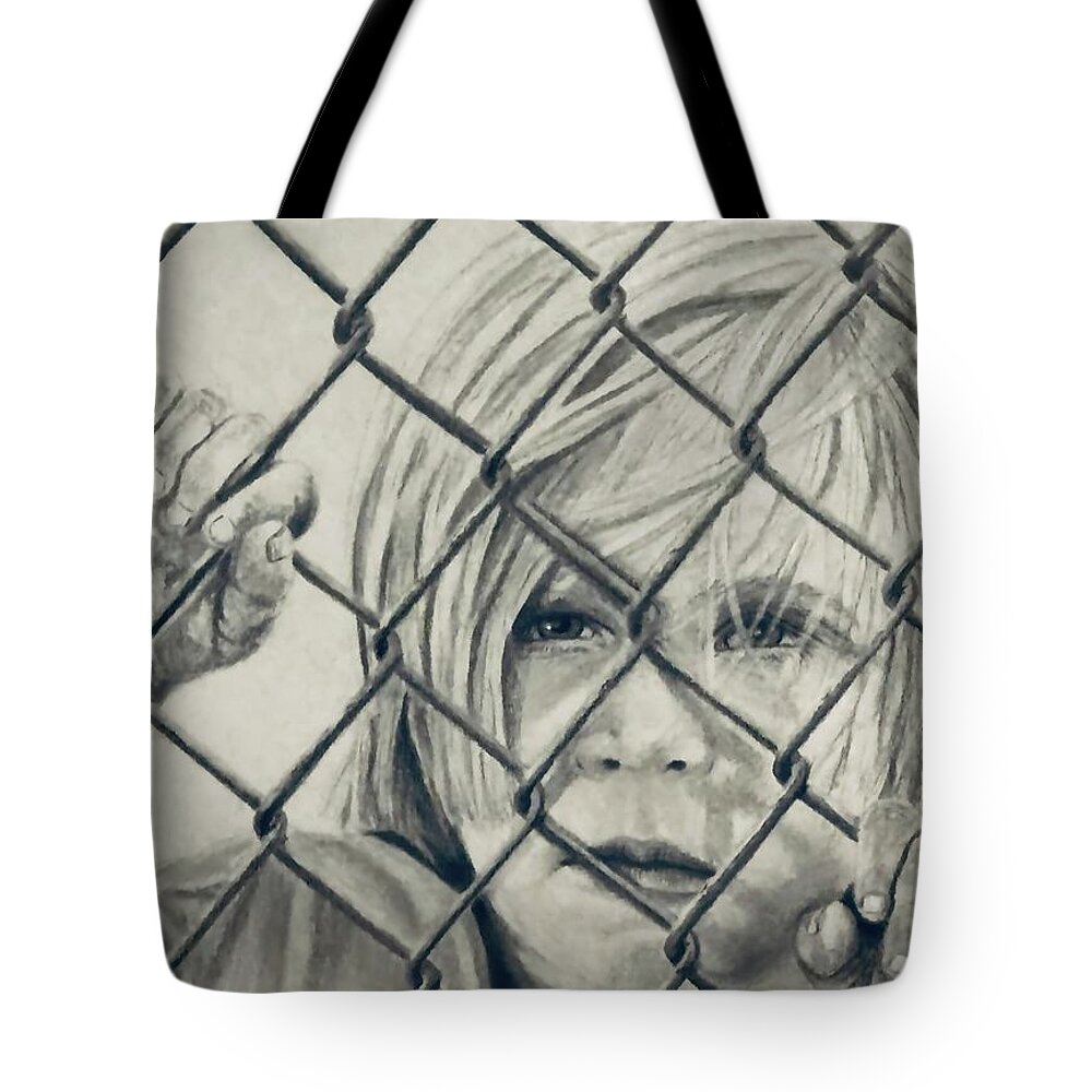 Neglect Tote Bag featuring the drawing Unnamed by Marlene Little