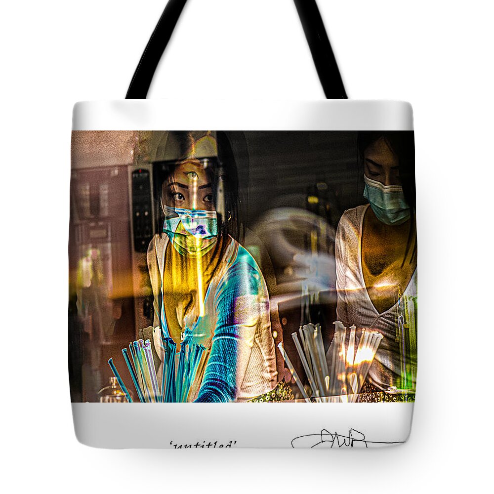 Signed Limited Edition Of 10 Tote Bag featuring the digital art 40 by Jerald Blackstock