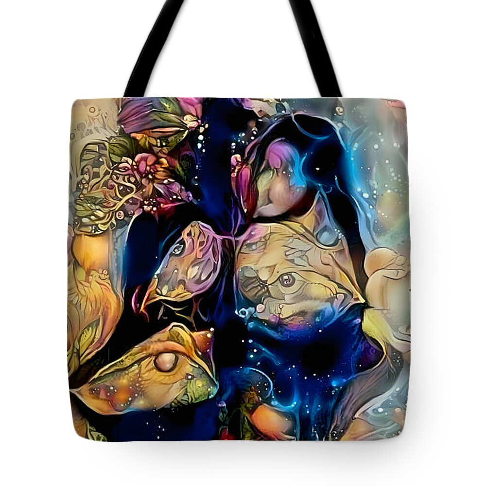 Contemporary Art Tote Bag featuring the digital art 43 by Jeremiah Ray