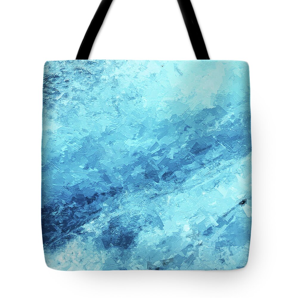 Blue Tote Bag featuring the digital art Summer Time #45 by TintoDesigns