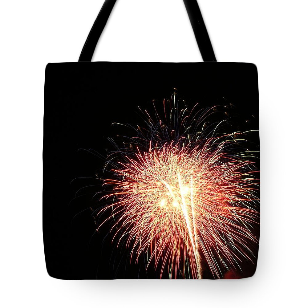 Fireworks Tote Bag featuring the photograph Fireworks #47 by George Pennington