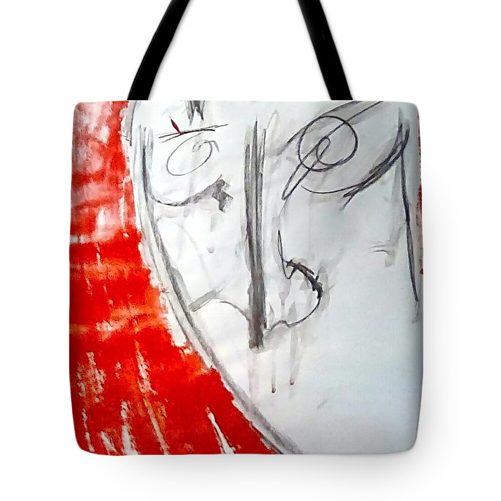 • Abstract  Tote Bag featuring the painting #5 October November 2019 Series #5 by Gustavo Ramirez