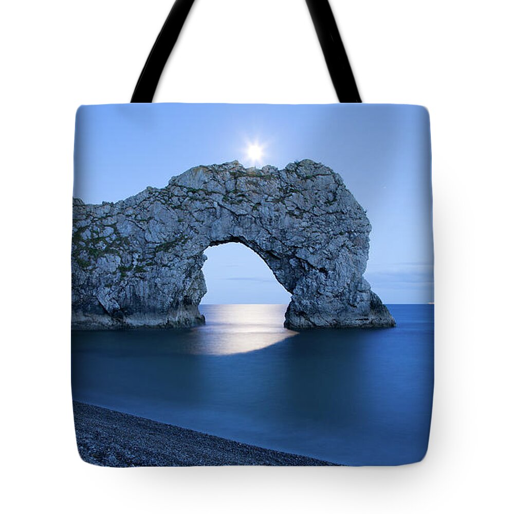 Durdle Tote Bag featuring the photograph Under the moonlight #5 by Ian Middleton