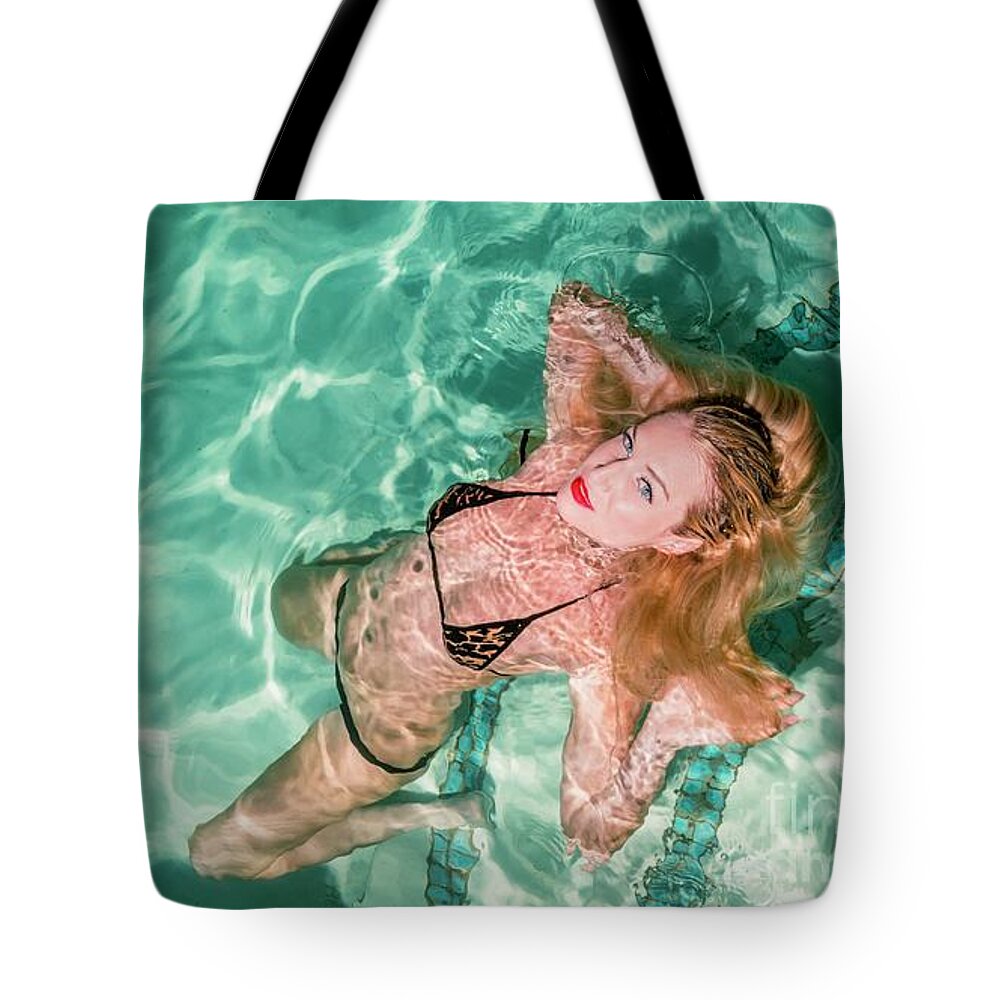 20-29 Years Tote Bag featuring the photograph 5824 Piper Precious Midnight Wet Dip by Nasser Atelier