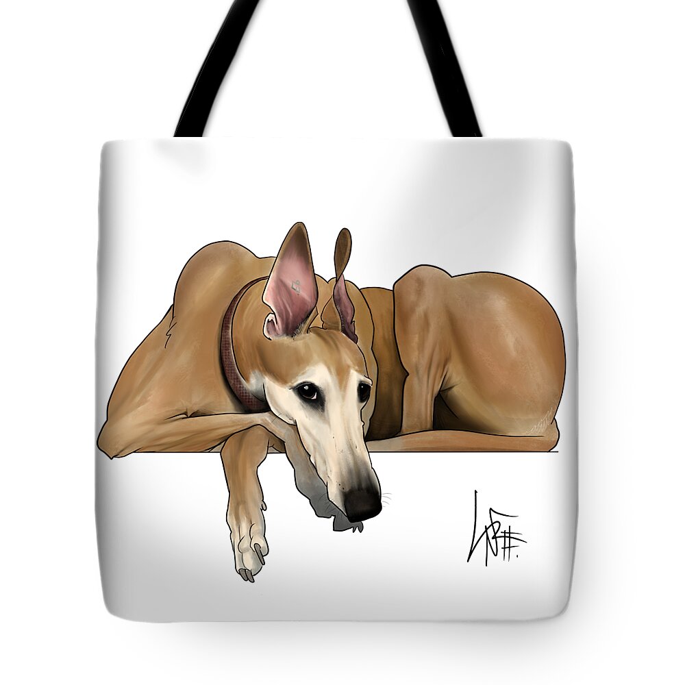 5871 Tote Bag featuring the drawing 5871 Law by John LaFree