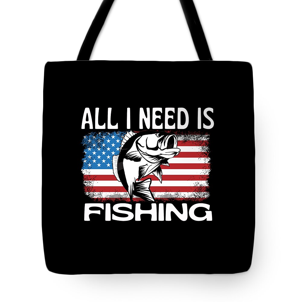 All I Need Is Fishing Fish USA Flag #1 Bath Towel by OrganicFoodEmpire -  Pixels