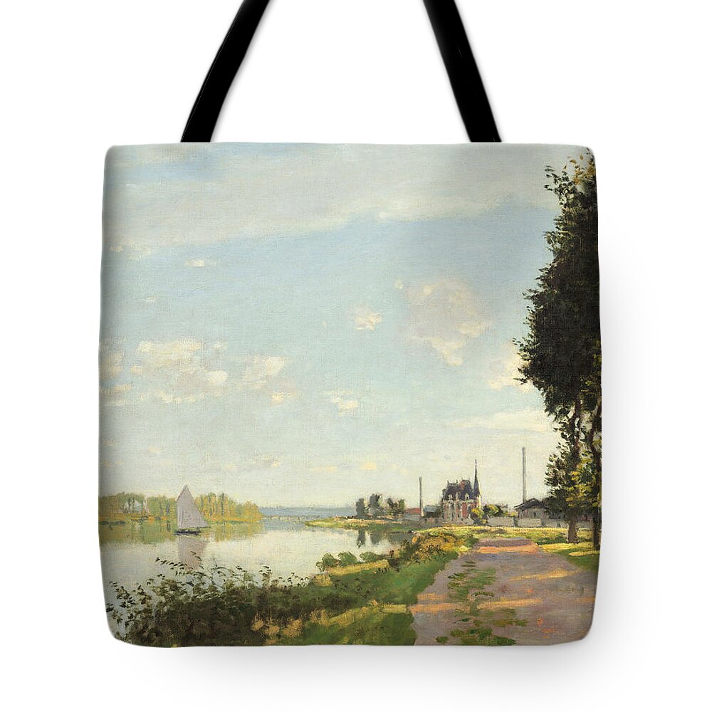 Claude Monet Tote Bag featuring the painting Argenteuil #6 by Claude Monet