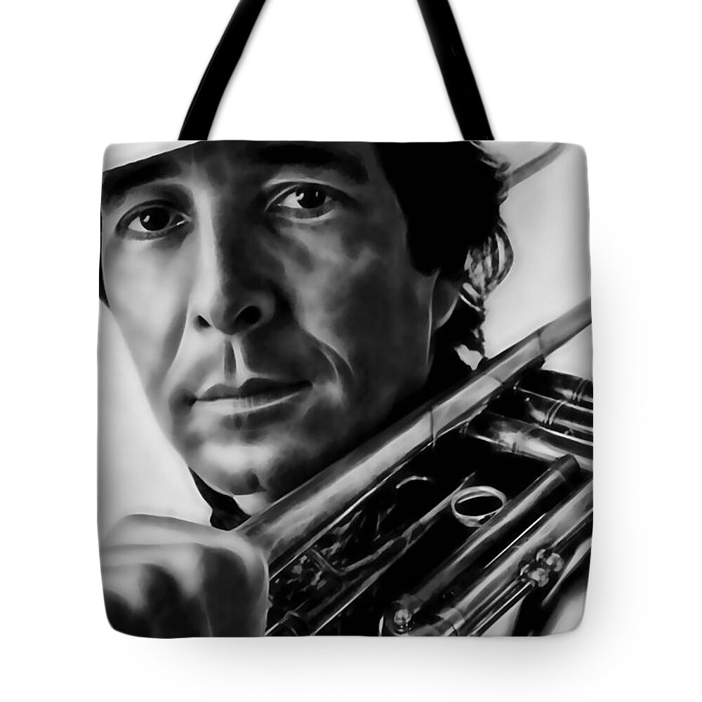 Herb Alpert Tote Bag featuring the mixed media Herb Alpert Collection #6 by Marvin Blaine
