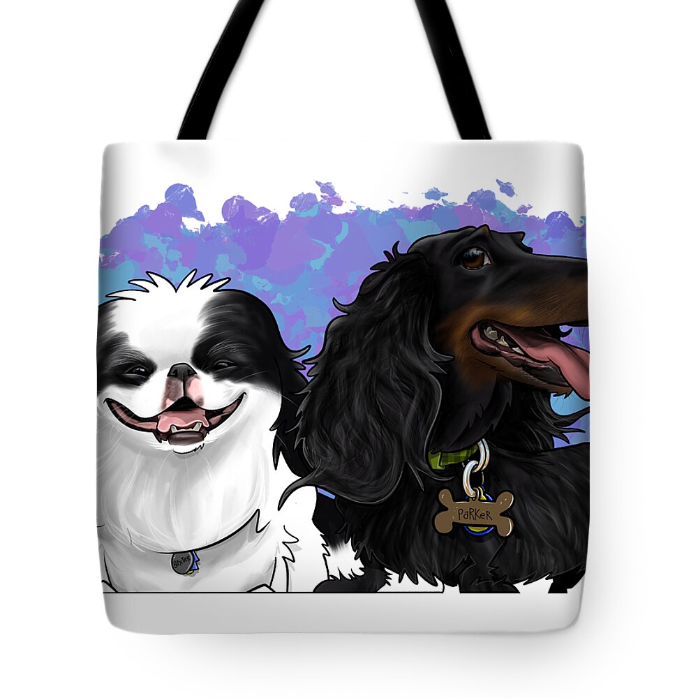 6286 Tote Bag featuring the drawing 6286 Mandell by John LaFree