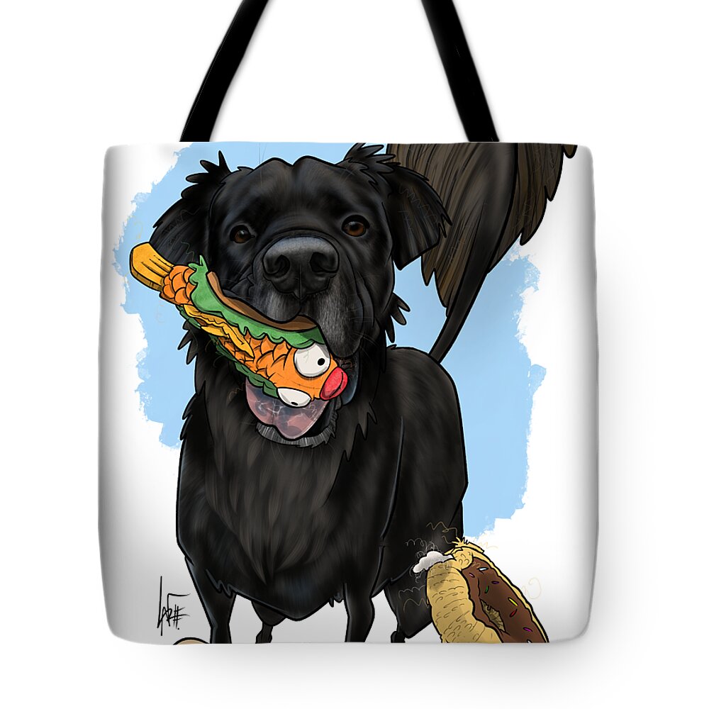 6348 Tote Bag featuring the drawing 6348 Dickson by John LaFree