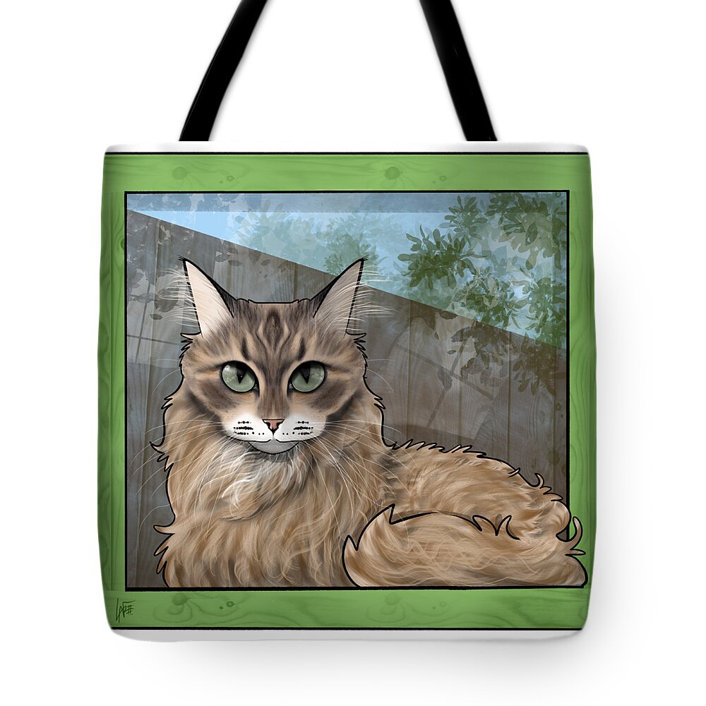 6447 Tote Bag featuring the drawing 6447 Critelli by John LaFree