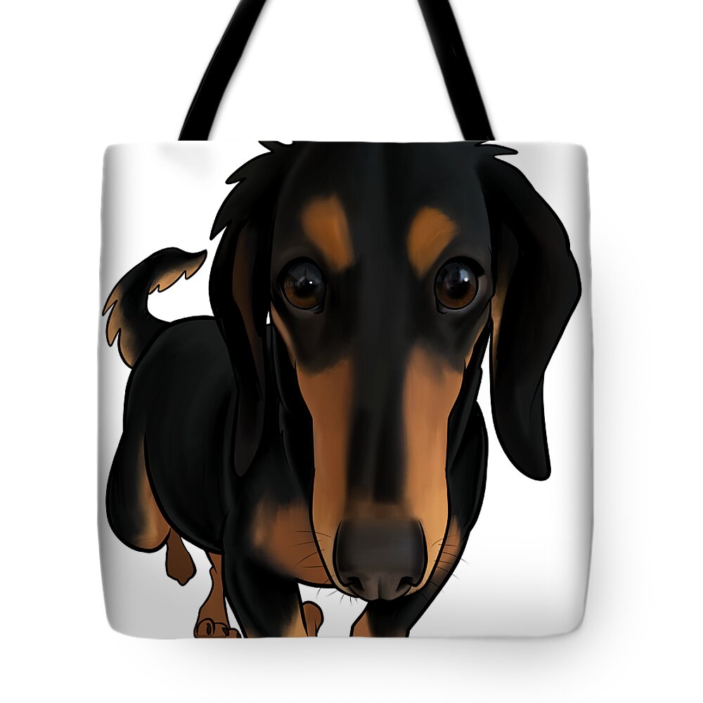 6544 Tote Bag featuring the drawing 6544 Fritz by John LaFree