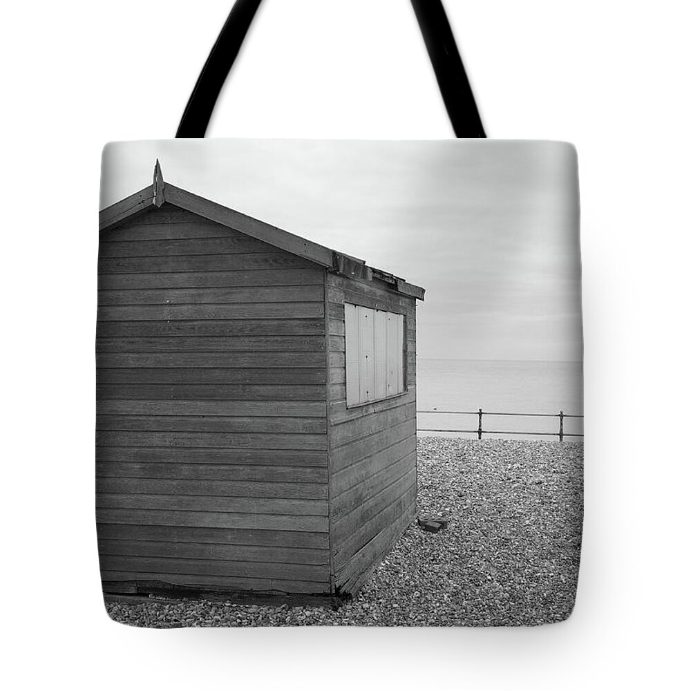 Kingsdown Tote Bag featuring the photograph Beach hut at Kingsdown #7 by Ian Middleton