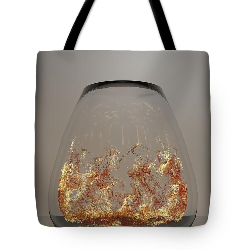 Nft Tote Bag featuring the digital art 701 Citronella Waves by David Bridburg