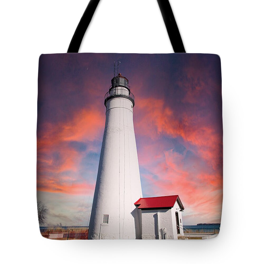  Tote Bag featuring the photograph Fort Gratiot Lighthouse in Michigan #8 by Eldon McGraw