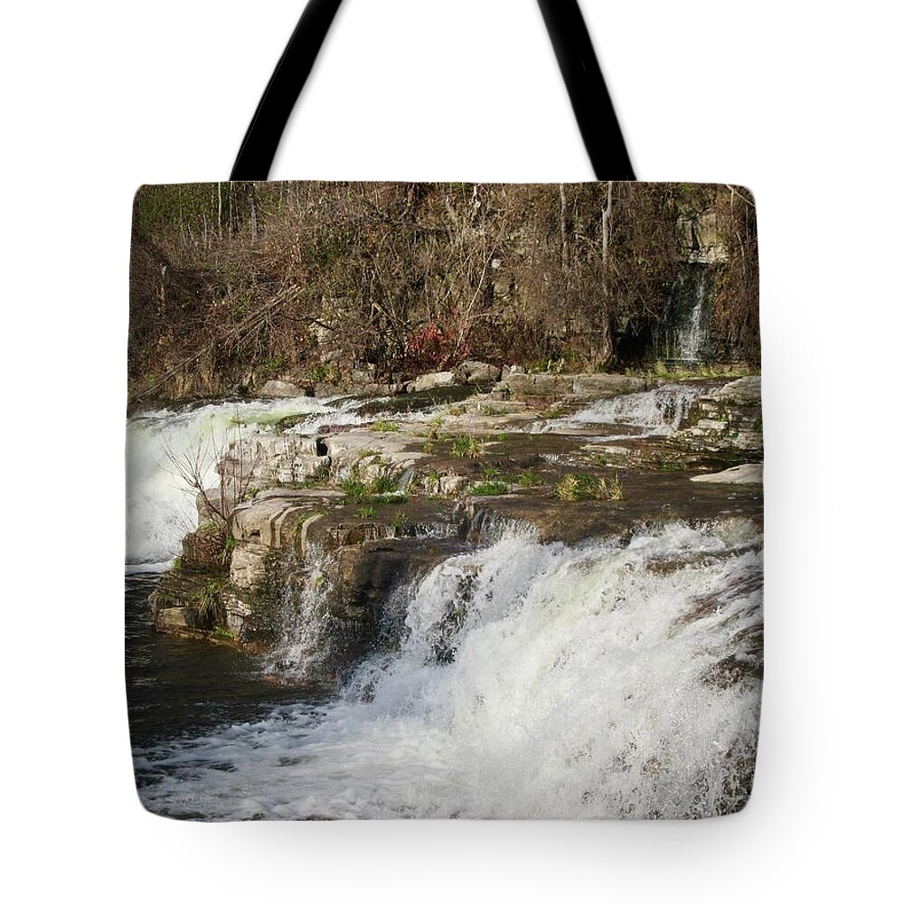 Waterfall Tote Bag featuring the photograph Waterfall #8 by Stephanie Moore