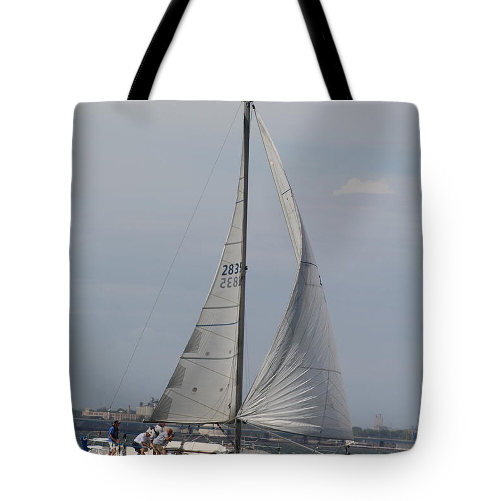  Tote Bag featuring the photograph The race #85 by Jean Wolfrum