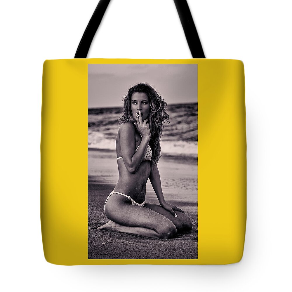 Summer Fun Supermodel Tatyana Liskina Tote Bag featuring the photograph Supermodel Tatyana Liskina Luxe 8508-300 by Amyn Nasser
