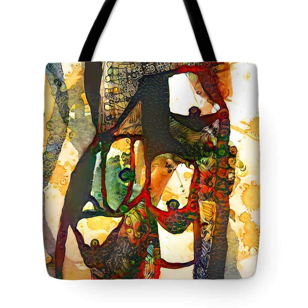Contemporary Art Tote Bag featuring the digital art 89 by Jeremiah Ray