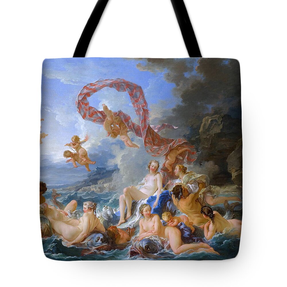 François Boucher Tote Bag featuring the painting The Triumph of Venus #9 by Francois Boucher