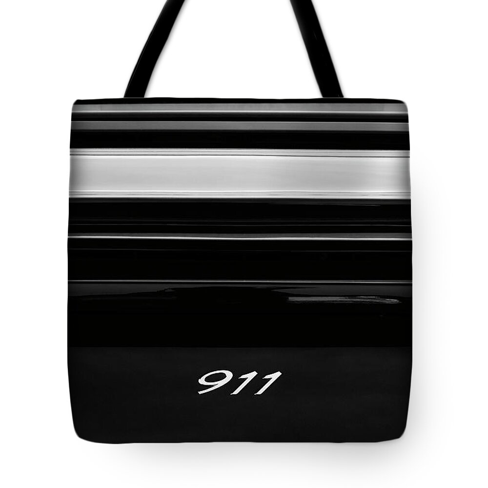 Porsche Tote Bag featuring the photograph 911 Monochrome by Tim Gainey