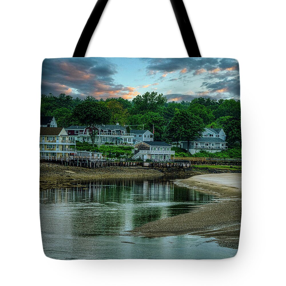 Ogunquit Tote Bag featuring the photograph A Beautiful Evening in Ogunquit by Penny Polakoff