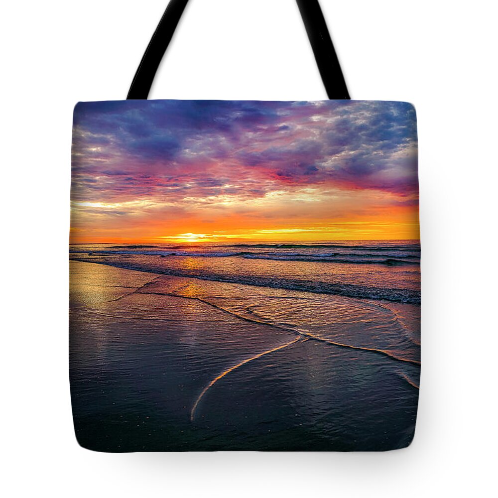 Ogunquit Beach Tote Bag featuring the photograph A Burst of Color by Penny Polakoff
