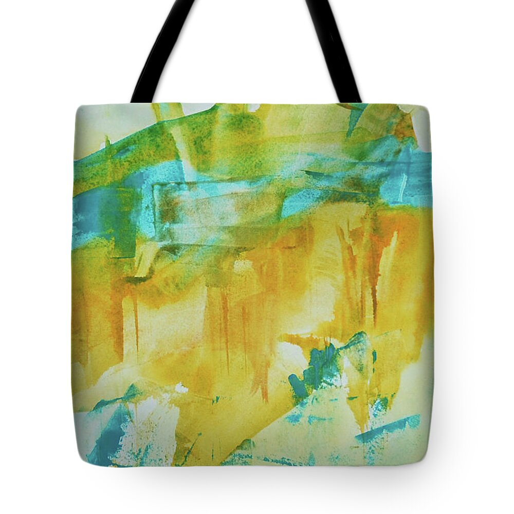 Abstract Tote Bag featuring the painting A Certain Peace by Dick Richards