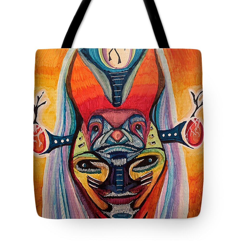 Cross Tote Bag featuring the mixed media A Change in Character by Jeff Malderez