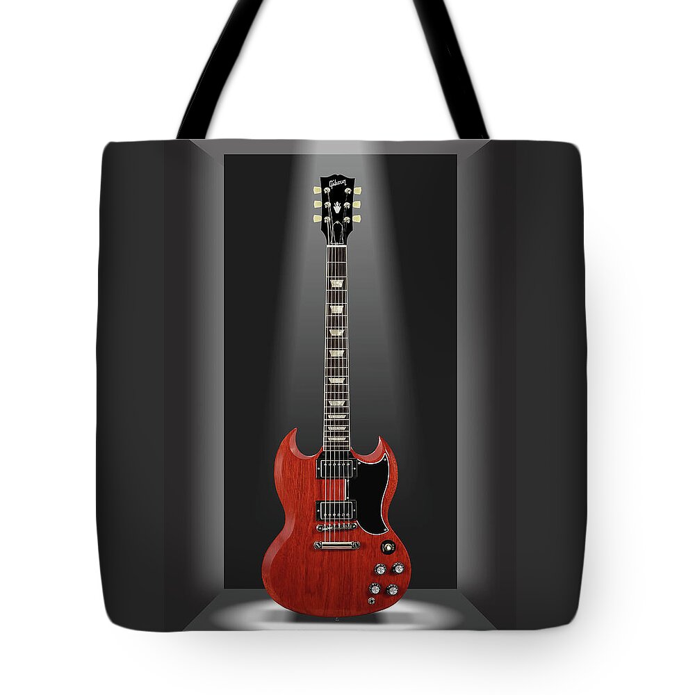 Electric Guitar Tote Bag featuring the photograph A Classic Guitar in a Box 14 by Mike McGlothlen
