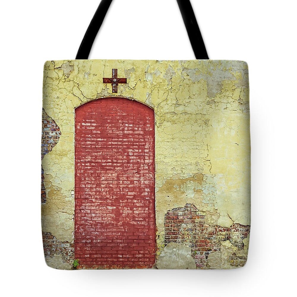 Bricks Tote Bag featuring the photograph A Colorful and Textured Past by Mike Schaffner