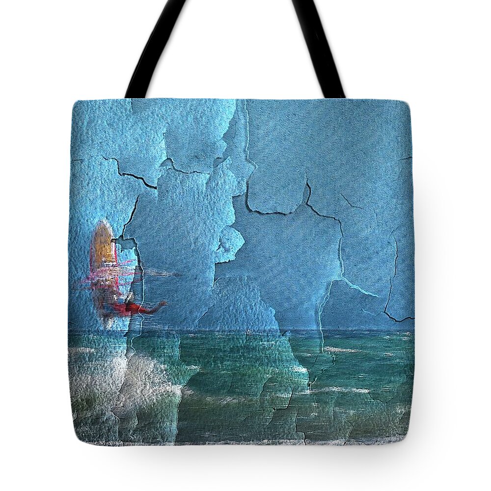 Wind Surf Tote Bag featuring the photograph A day of wind surfing by Al Fio Bonina