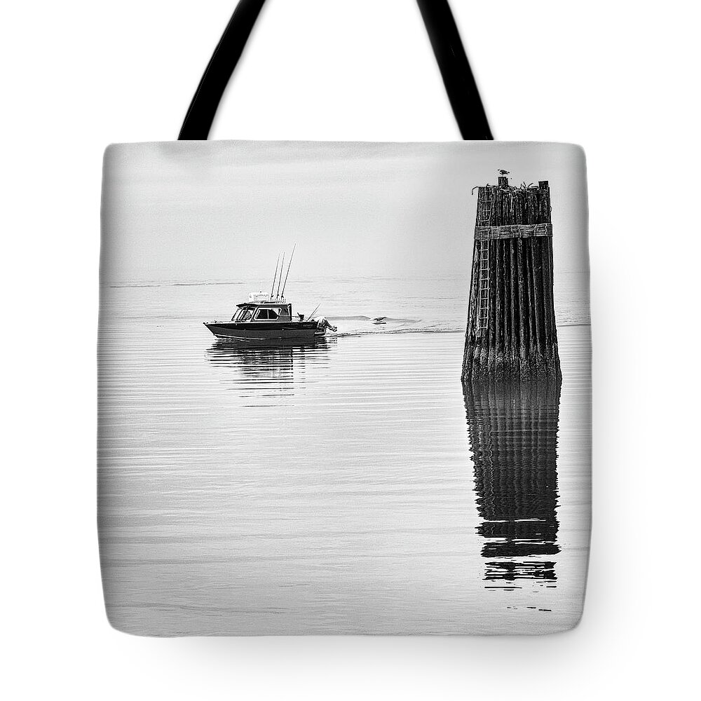 Water Tote Bag featuring the photograph A Day Out Fishing by Tony Locke